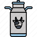 milk, bucket, agriculture, farm, farming, drink