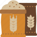 wheat, barley, branch, bag, grain, pack, food, farm, farming, agriculture