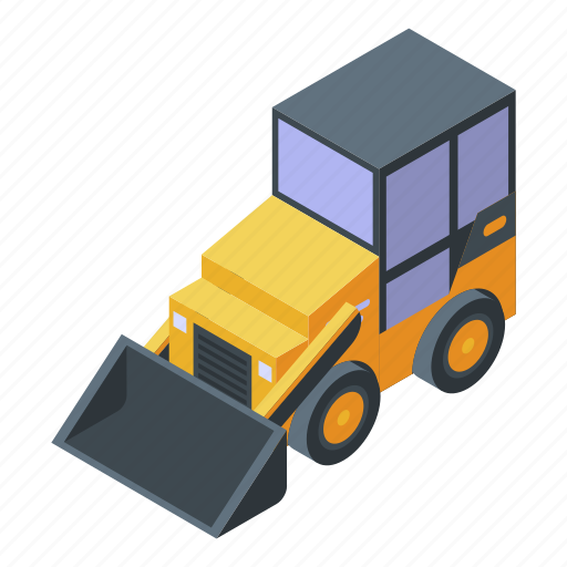 Business, car, cartoon, isometric, machine, shovel, silhouette icon - Download on Iconfinder