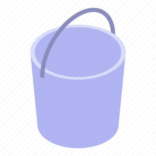Bucket, cartoon, isometric, metal, retro, texture, water icon - Download on Iconfinder