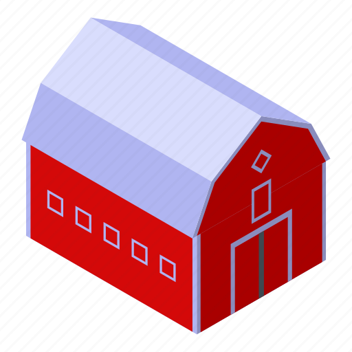 Barn, business, cartoon, farm, house, isometric, silhouette icon - Download on Iconfinder