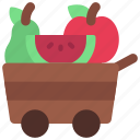 fruit, cart, agriculture, farm, fruits, food