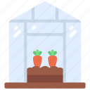 greenhouse, with, vegetables, agriculture, farm, growing