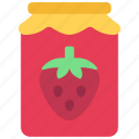 strawberry, jam, agriculture, farm, food, condiment