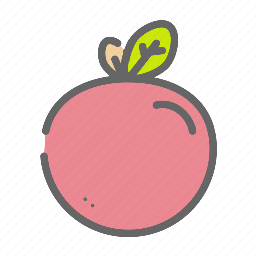 Fruit, garden, greenry, leafs, peach, plant icon - Download on Iconfinder