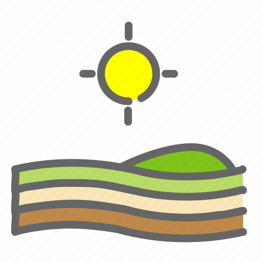 Farm, plantation, sun, sunset, vegetation icon - Download on Iconfinder