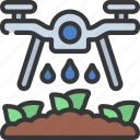 drone, watering, plants, agriculture, farm, smart