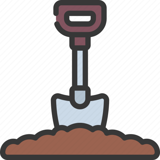 Shovel, in, ground, agriculture, farm, shovelling icon - Download on Iconfinder