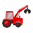 tractor, farming, agriculture, digger, excavator