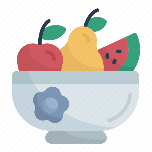 Fruit, food, fresh, bowl, watermelon, pear, fruit salad icon - Download on Iconfinder