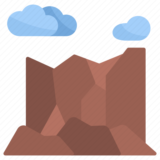 Mountains, mountain, landscape, rock, clouds, land, surface icon - Download on Iconfinder