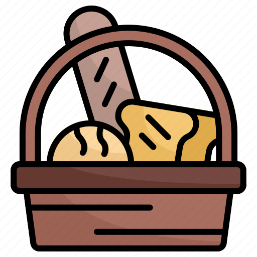 Bread, food, basket, market, grocery, bakery, breads icon - Download on Iconfinder
