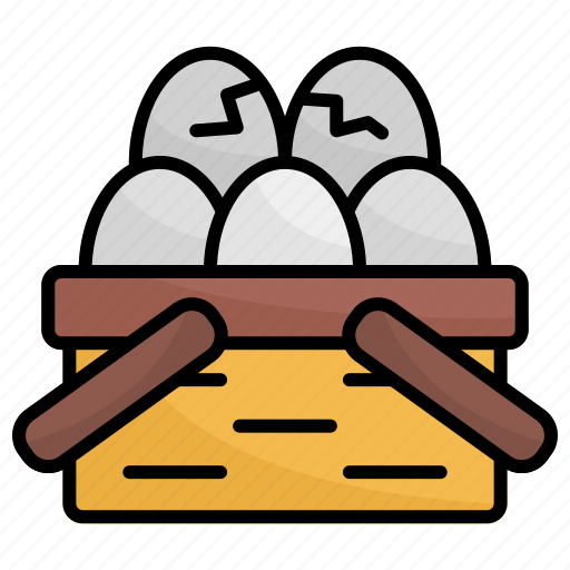Eggs, food, egg, ingredient, tray, basket, farm icon - Download on Iconfinder
