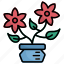 flower, flower pot, plant, botanic, gardening, garden, pot 