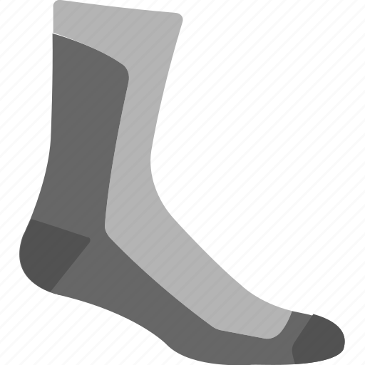 Foot wearing sock, gray sock, hosiery, socks, stocking icon - Download on Iconfinder
