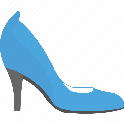 Blue pump shoe, glamour, high heel shoe, pump, women shoe icon - Download on Iconfinder