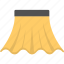 clothes, dirndl skirt, pleated skirt, skirt, yellow color skirt