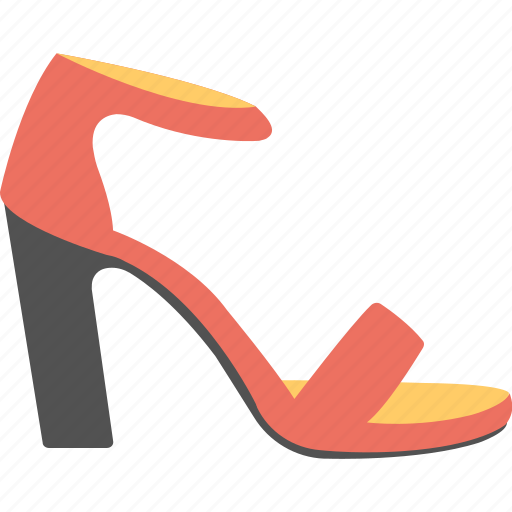 Fashion, female sandal, footwear, high heel sandal, strappy red sandal icon - Download on Iconfinder