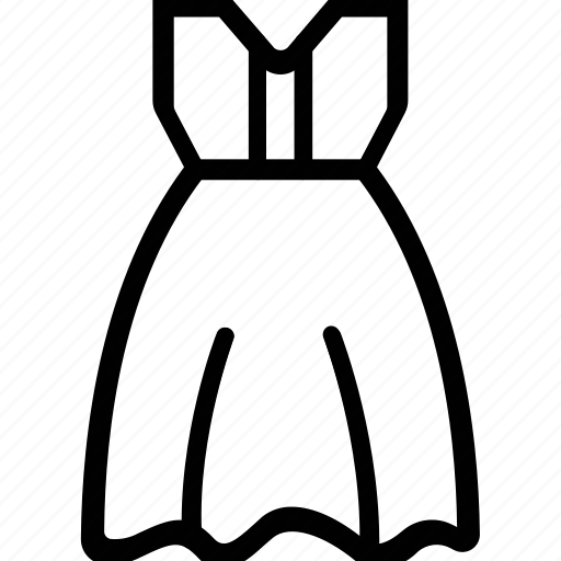 Frock, party dress, swing dress, woman clothing icon - Download on Iconfinder
