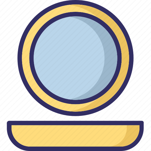 Bathroom mirror, mirror, oval mirror, salon mirror icon - Download on Iconfinder