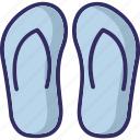 beach sandal, flip flops, pair of sandal, slippers