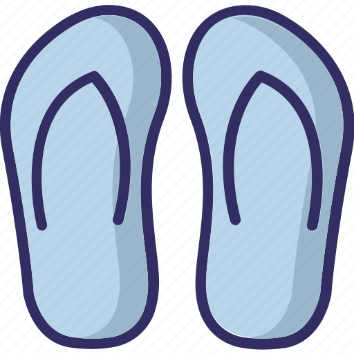 Beach sandal, flip flops, pair of sandal, slippers icon - Download on Iconfinder