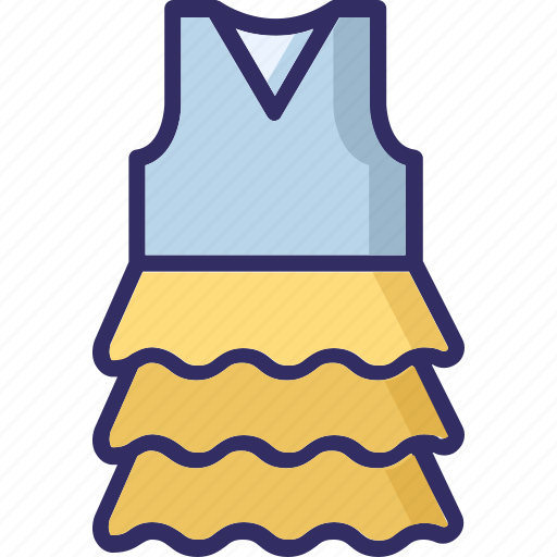 Frock, party, swing dress, woman clothing icon - Download on Iconfinder