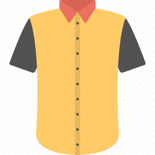 Casual clothes, casual shirt, half sleeves shirt, summer clothes, yellow shirt icon - Download on Iconfinder