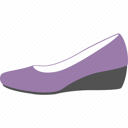 Fashion, purple shoe, purple wedge shoe, women shoe, women’s wedge shoe icon - Download on Iconfinder