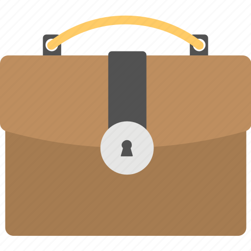 Brown leather briefcase, business case, office bag, portfolio bag icon - Download on Iconfinder