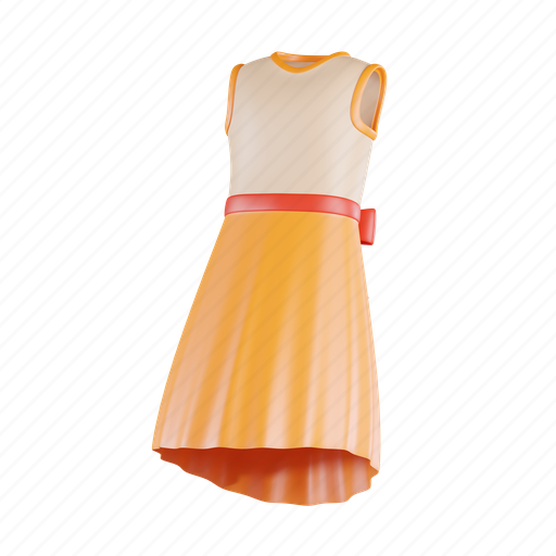 Dress, fashion, apparel, casual, feminine, stylish, clothes 3D illustration - Download on Iconfinder
