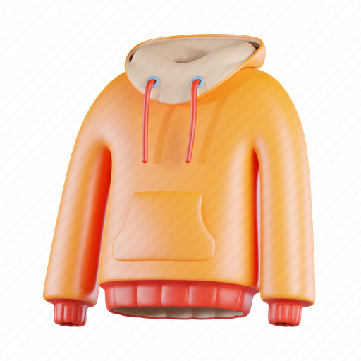 Hoodie, fashion, cozy, pullover, comfortable, outer 3D illustration - Download on Iconfinder