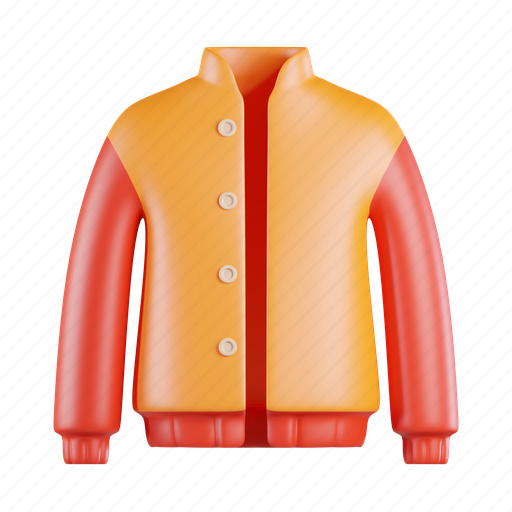 Jacket, fashion, comfortable, outer, casual, clothes 3D illustration - Download on Iconfinder