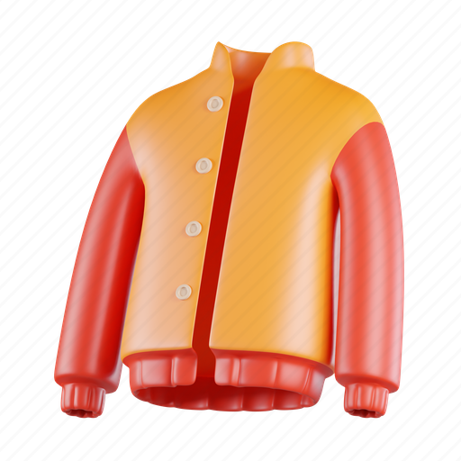 Jacket, fashion, comfortable, outer, casual, clothes 3D illustration - Download on Iconfinder