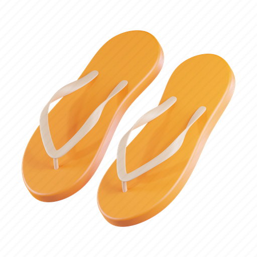 Slippers, fashion, style, casual, footwear, sandal, footgear 3D illustration - Download on Iconfinder