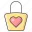 carry, envelope, handbag, love, shopping 
