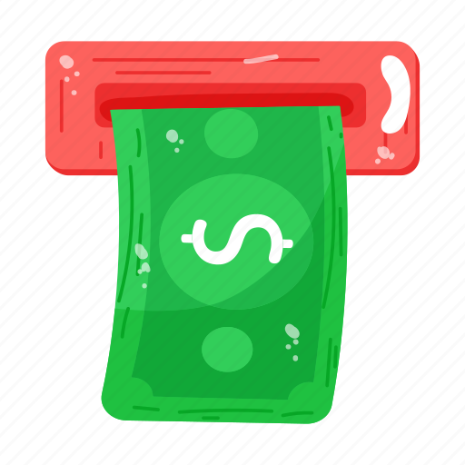 Money withdrawal, cash withdrawal, atm, withdrawal, banknote icon - Download on Iconfinder