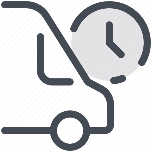 Delivery, logistics, minibus, clock, courier, shipping, time icon - Download on Iconfinder