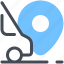 courier, delivery, fast, minibus, shipping, location, pin 