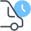 time, courier, delivery, fast, minibus, shipping, clock 