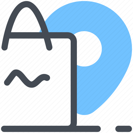 Bag, delivery, food, shipping, location, pin, thermal icon - Download on Iconfinder