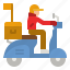 takeaway, delivery, motorbike, bike, man 