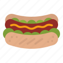 fast, sausage, hotdog, food, sandwich