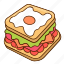 sandwich, bread, meal, fast, food, junk food, toast, fast food, breakfast, hamburger, burger 