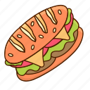 sandwich, bread, meal, fast, food, junk food, toast, fast food, breakfast, hamburger
