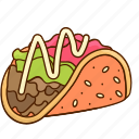 taco, sandwich, bread, meal, fast, food, junk food, toast, fast food, breakfast, hamburger