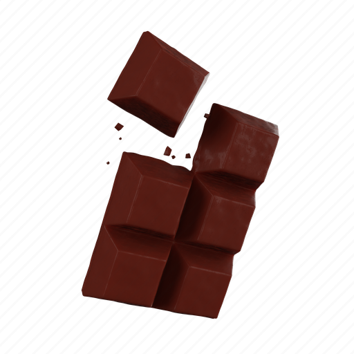 Chocolate, bar, chocolate bar, delicious, dessert, sweet, food 3D illustration - Download on Iconfinder