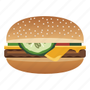 burger, cheeseburger, fast, food, hamburger, snack