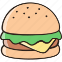 burger, fast food, junk food, hamburger, takeaway