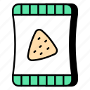 nachos packet, snack, food, edible, eatable
